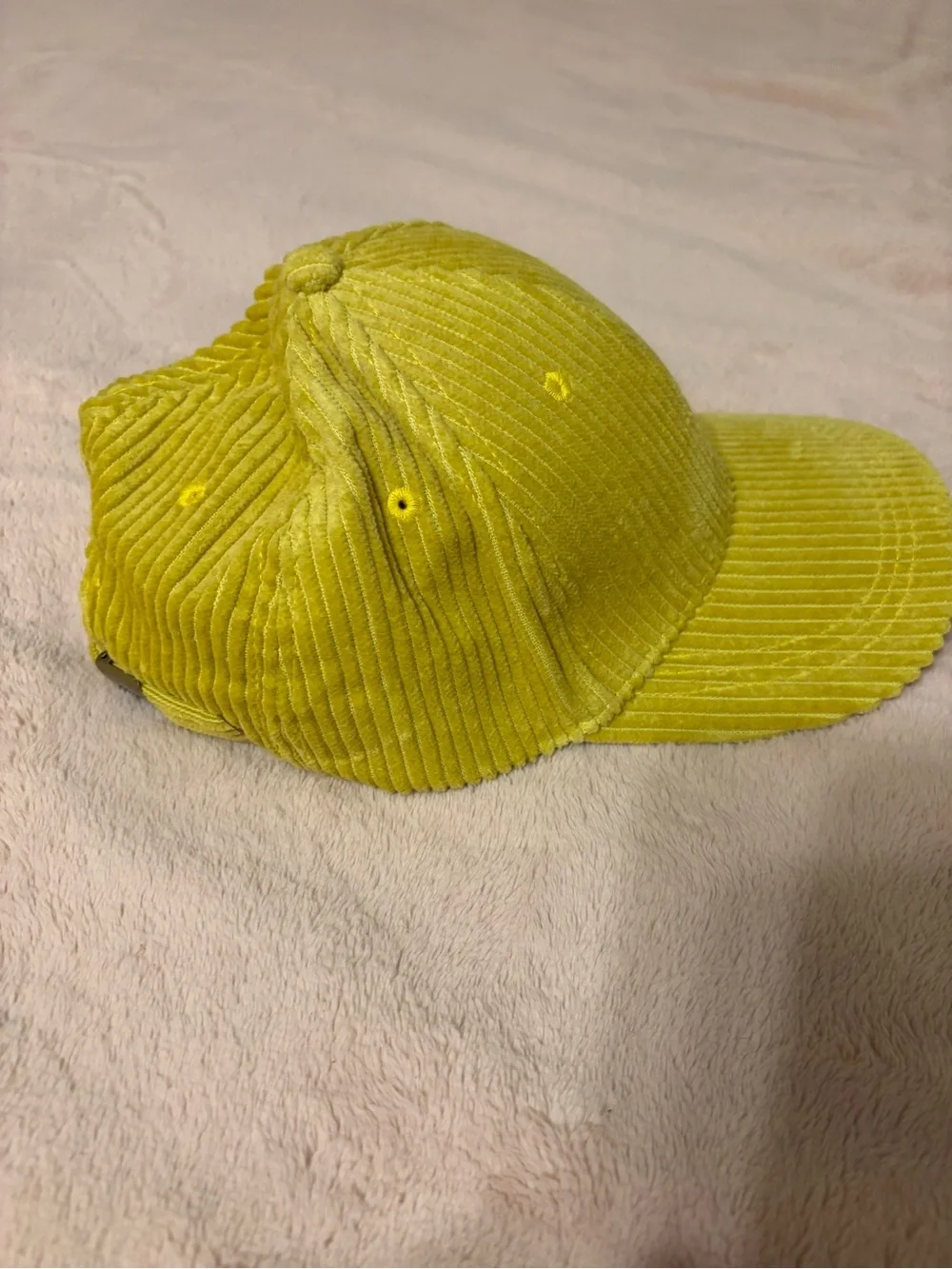 ZYIA Active Faith Corduroy Baseball Cap Yellow Adjustable One Size NWT